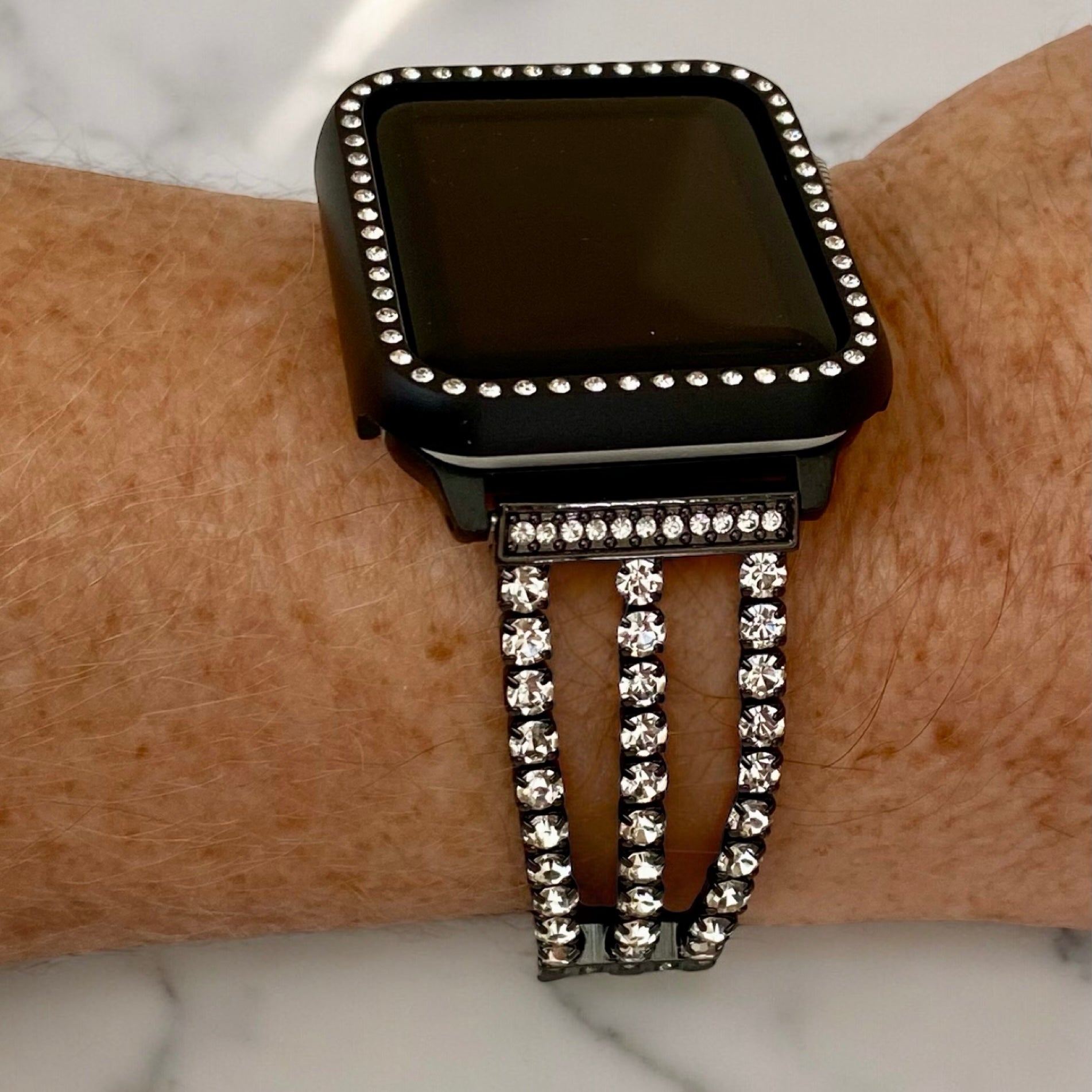 Luxury 3 Strand Rhinestone Apple Watch Band