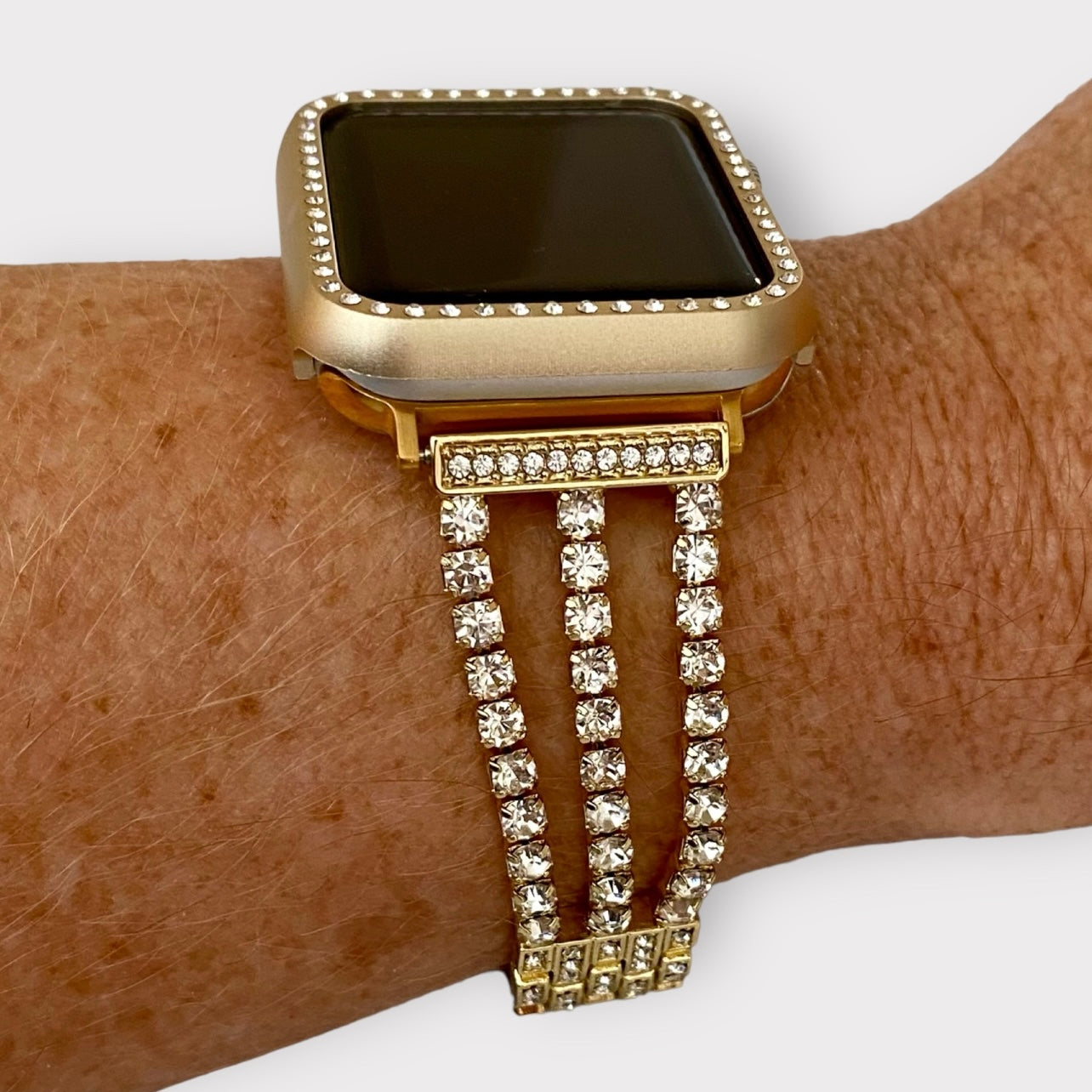 Luxury 3 Strand Rhinestone Apple Watch Band