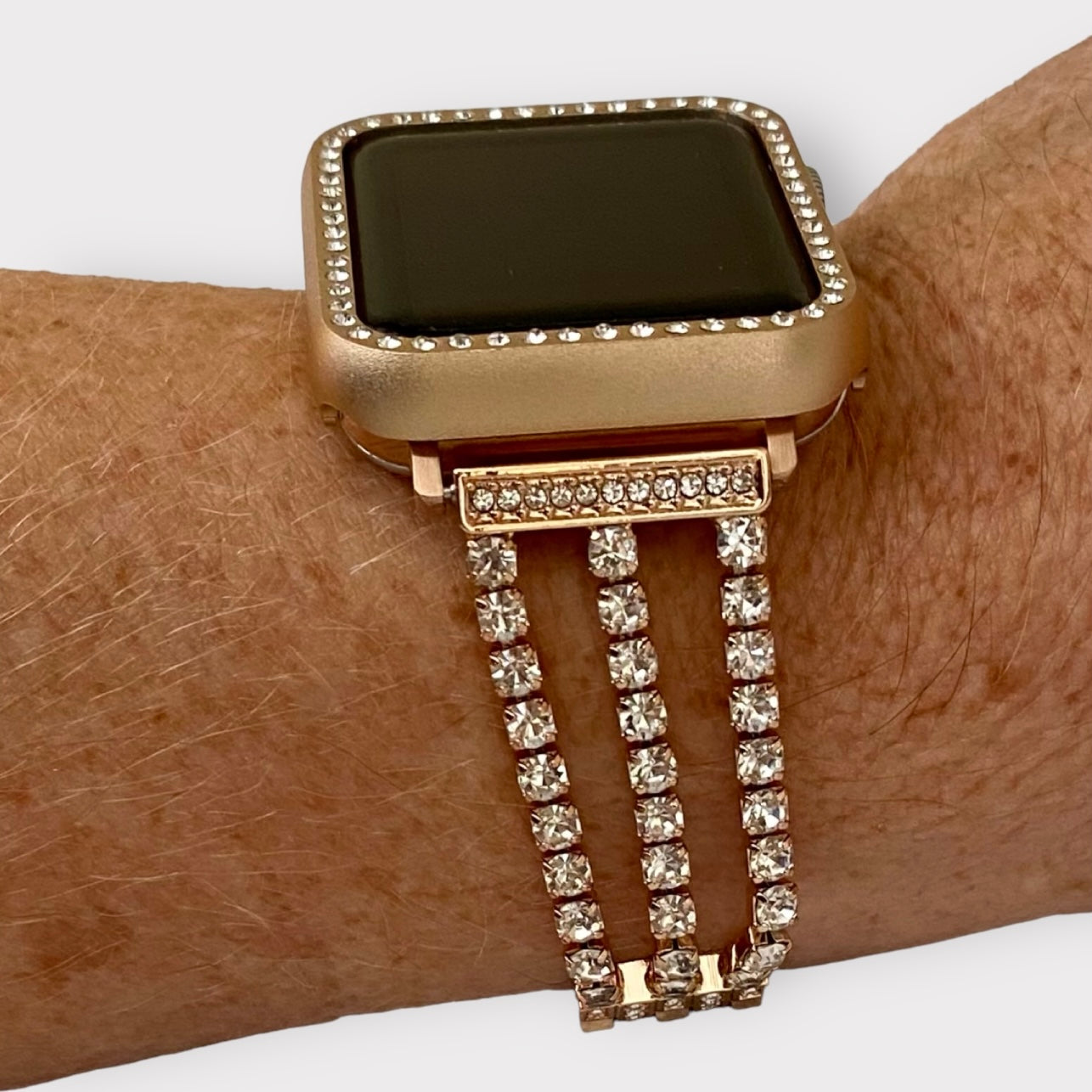 Luxury 3 Strand Rhinestone Apple Watch Band