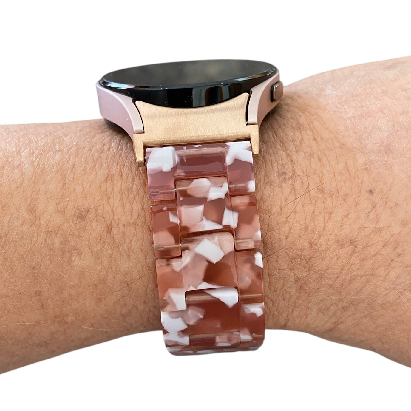 Samsung Galaxy Resin Watch Band Rose Gold Adapter & Clasp