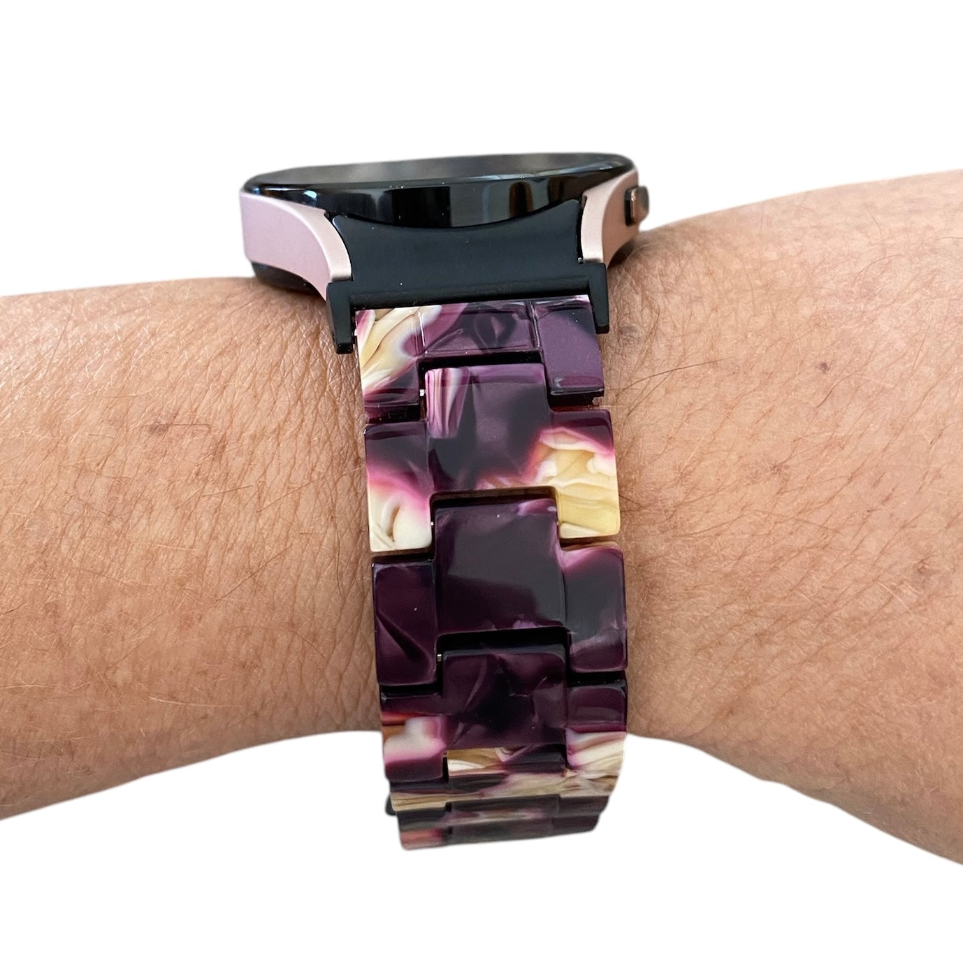 Samsung Galaxy Resin Watch Band Black Adapter & Clasp