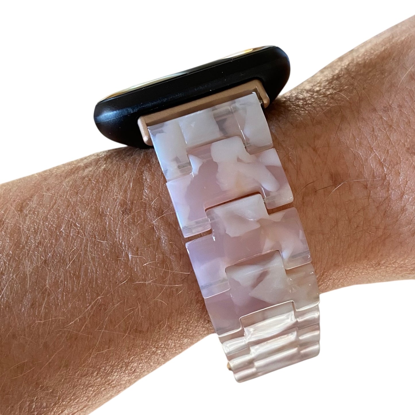 Fitbit Versa Resin Watchband Versa 3-Sense 1 Versa 4-Sense 2 With Rose Gold Adapters and Clasp