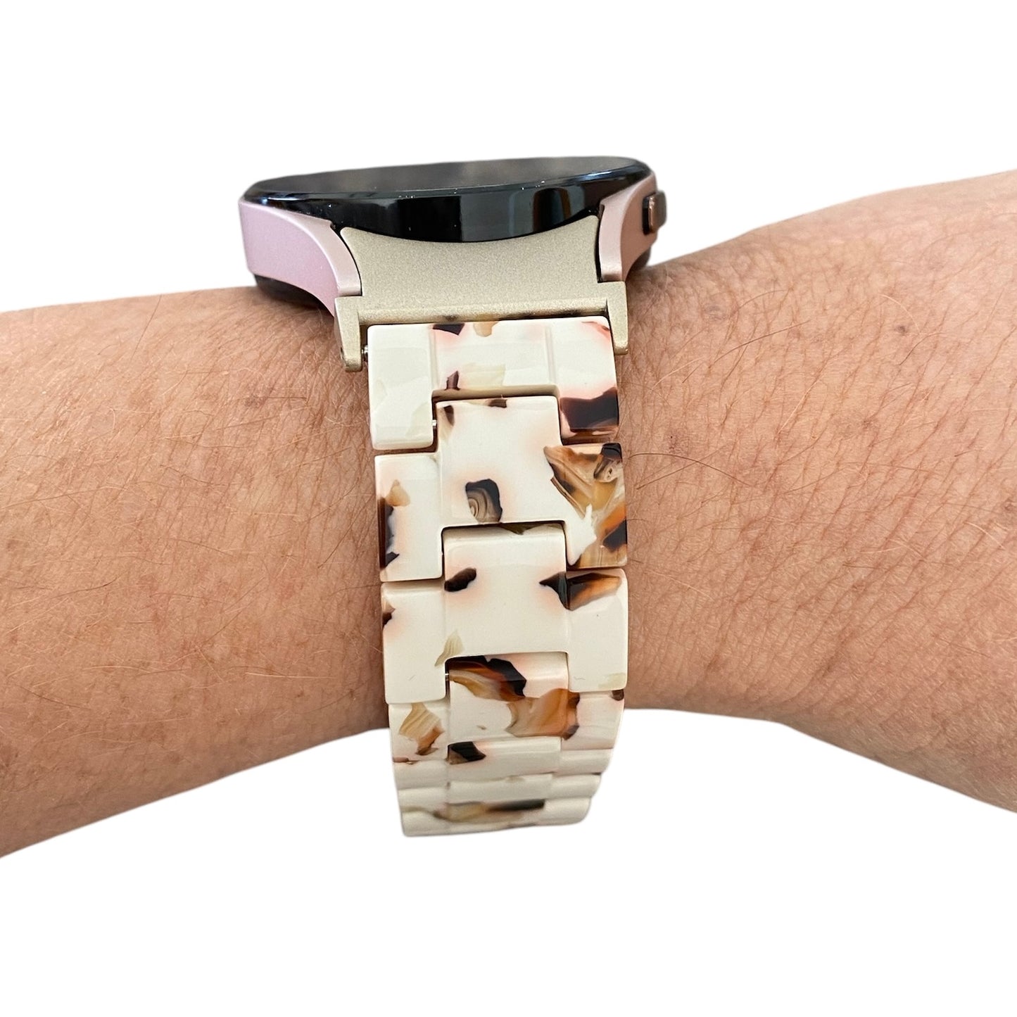 Samsung Galaxy Resin Watch Band Champagne Gold Adapter & Clasp