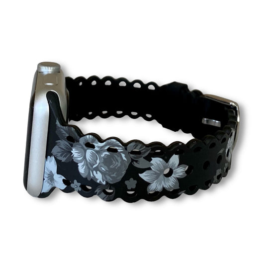 Scalloped Printed Silicone Apple Watch Band