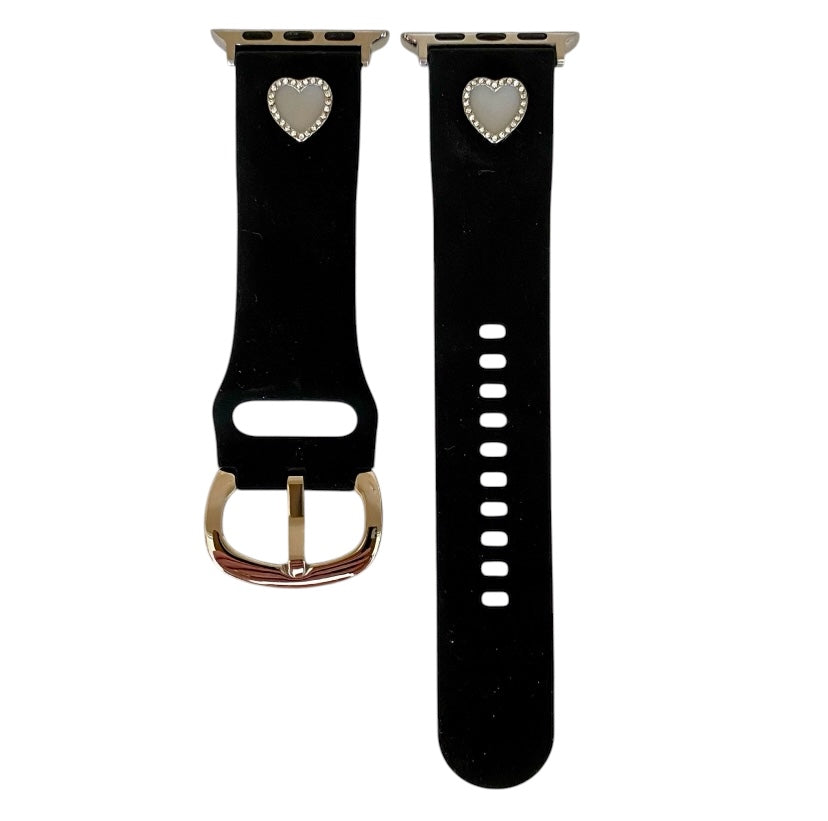 Apple Watch Band Heart Charm Silicone Watchband