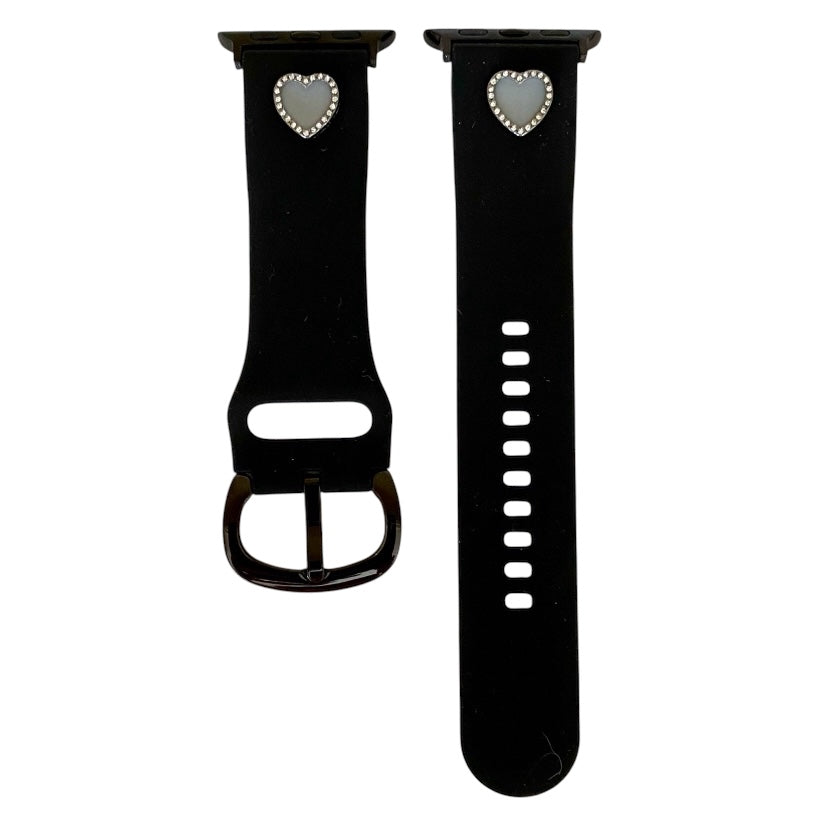 Apple Watch Band Heart Charm Silicone Watchband