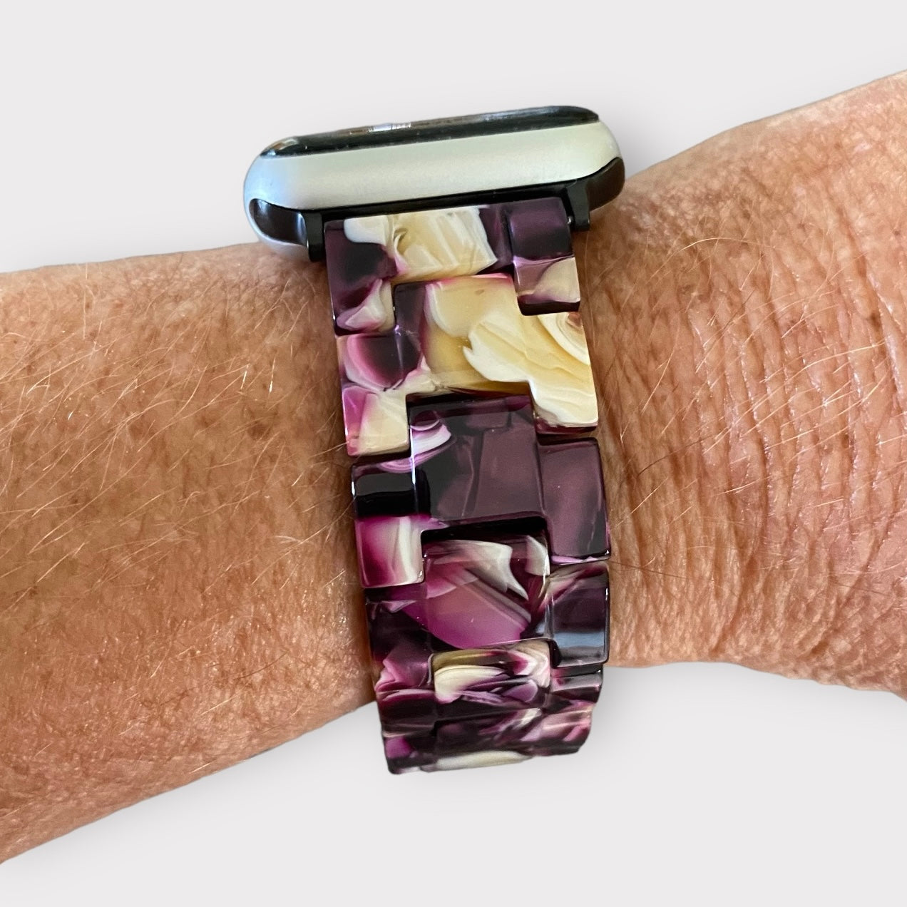 Apple Watch Resin Watchband With Adapter-Clasp Color Options