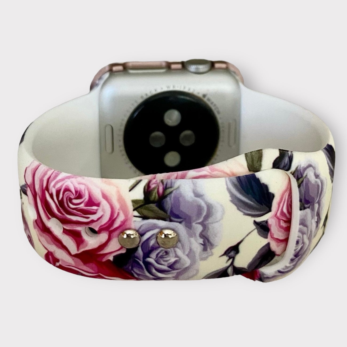 Rose Silicone Apple Watch Band With Apple Watch Case Woman Watchband Set Quality Plus Watchbands